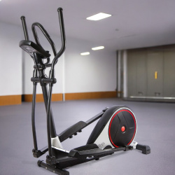 Эллиптический электрический тренажер Черный-серебристый / Укрепляет здоровье и физическую форму